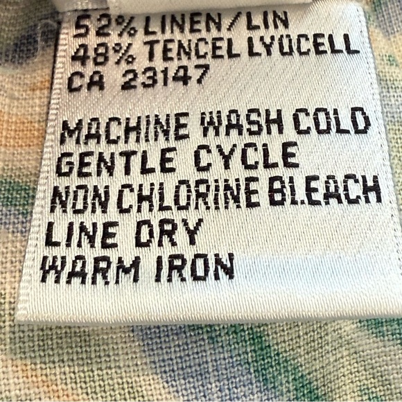 Talbots Linen Tropical Floral A-Line Maxi Skirt Side Zip Elastic Waist Sz 12 EUC - Picture 6 of 13